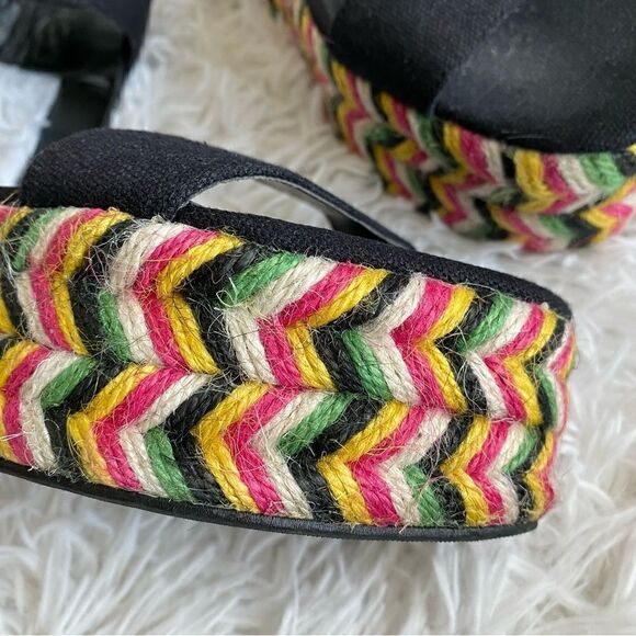 House of Harlow 1960 x REVOLVE Black Aiden Espadrille Sandals Size 6 - Picture 7 of 9